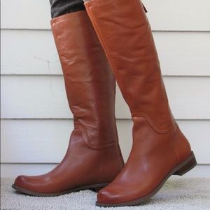 NWT NEVER WORN 10.5 Genuine Leather Nine West Cognac Riding Boots